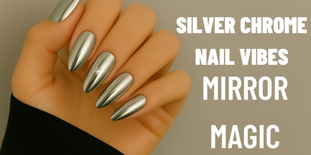 silver chrome nails