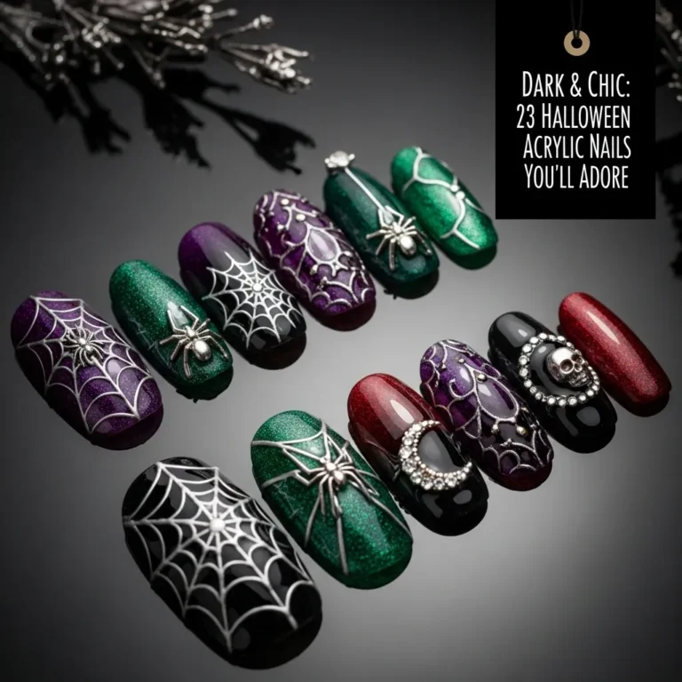 Halloween acrylic nails