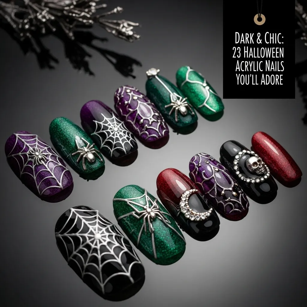 Halloween acrylic nails