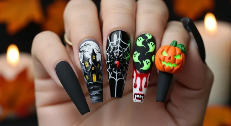 Halloween Nails Acrylic Looks